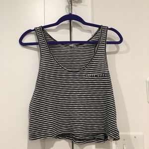 Navy & White Striped Crop Top ⚪️🔵